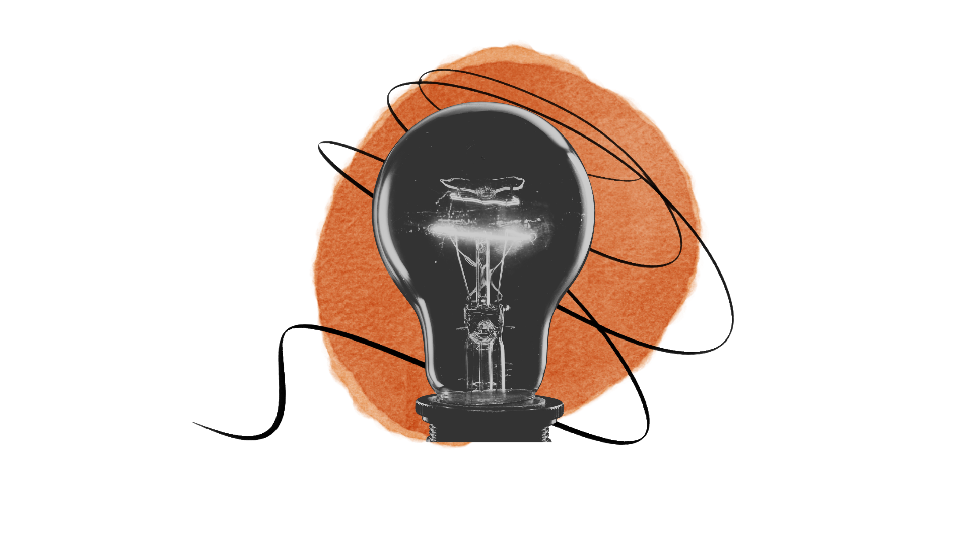 Lightbulb (orange) collage